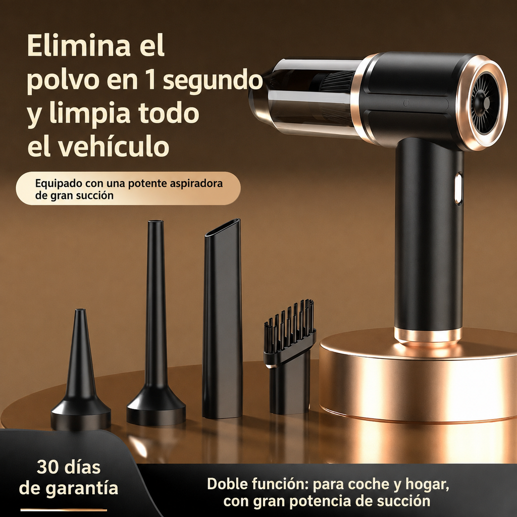 Vacluxe Pro™ — Aspirador de Mano Inalámbrico 5 en 1 para Coche y Hogar